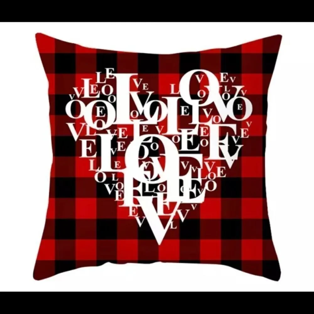 VALENTINE GNOME, HEART‎ PILLOW COVERS, Set of 2